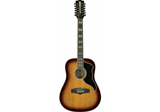 EKO Guitare Dreadnought 12 cordes electro Honey Burst