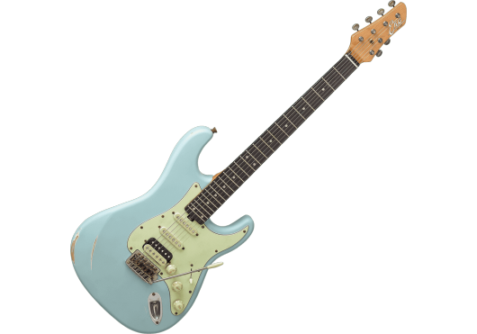 EKO Guitare Electrique Type Strat Aire Relic Daphne Blue