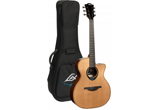 LAG Guitare acoustique BlueWave 2 Auditorium Pan Coupé Électro