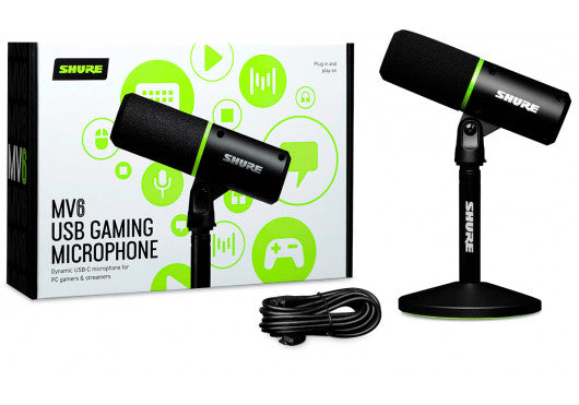 SHURE Microphone de Gaming/podcast USB MV6